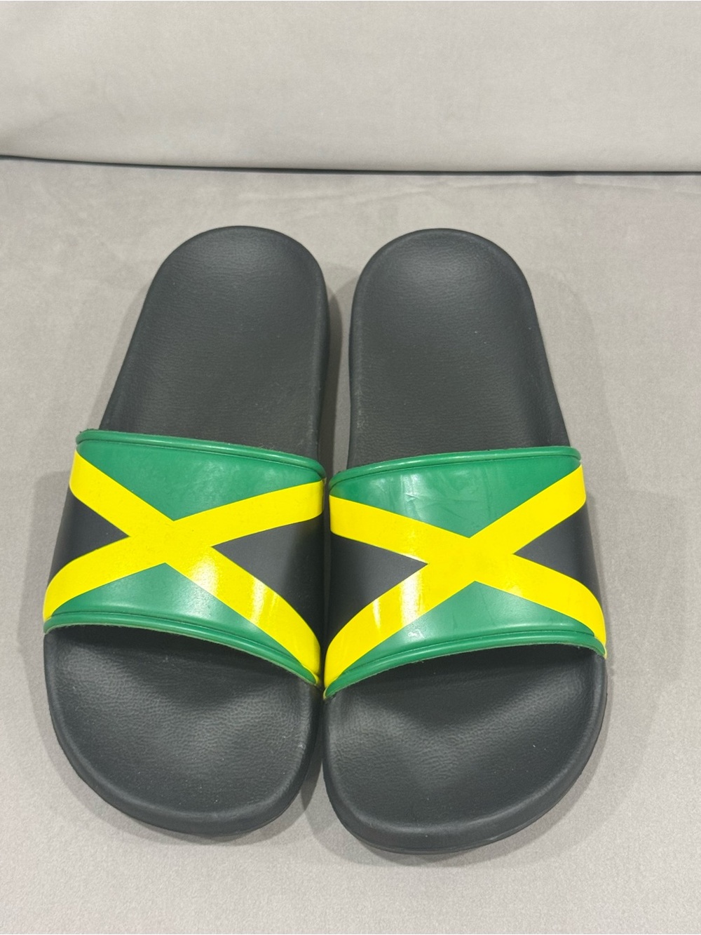 Ladies Jamaican flag slides
